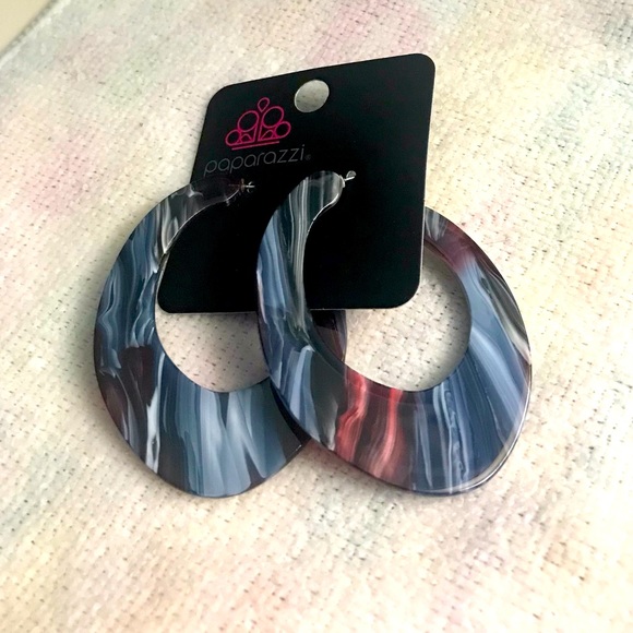 Paparazzi acrylic hoop earrings